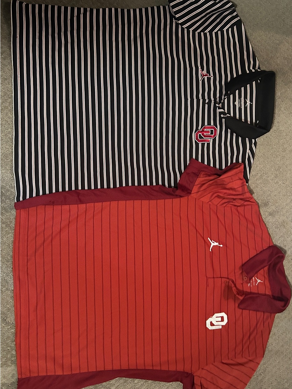 Jordan OU Men's Striped Polos Two Pack